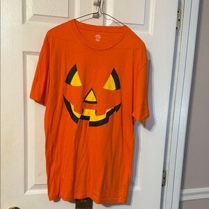 Celebrate men’s halloween pumpkin face shirt; size: M(38-40)